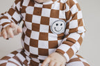 Checkered Smiley Lounge Set | Copper