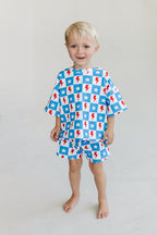 Checks & Star Shorts Set