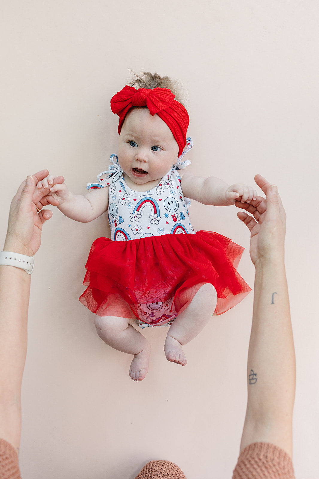Baby Girl Little Miss USA Tutu Romper