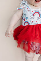 Baby Girl Little Miss USA Tutu Romper