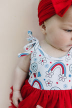 Baby Girl Little Miss USA Tutu Romper