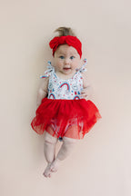 Baby Girl Little Miss USA Tutu Romper