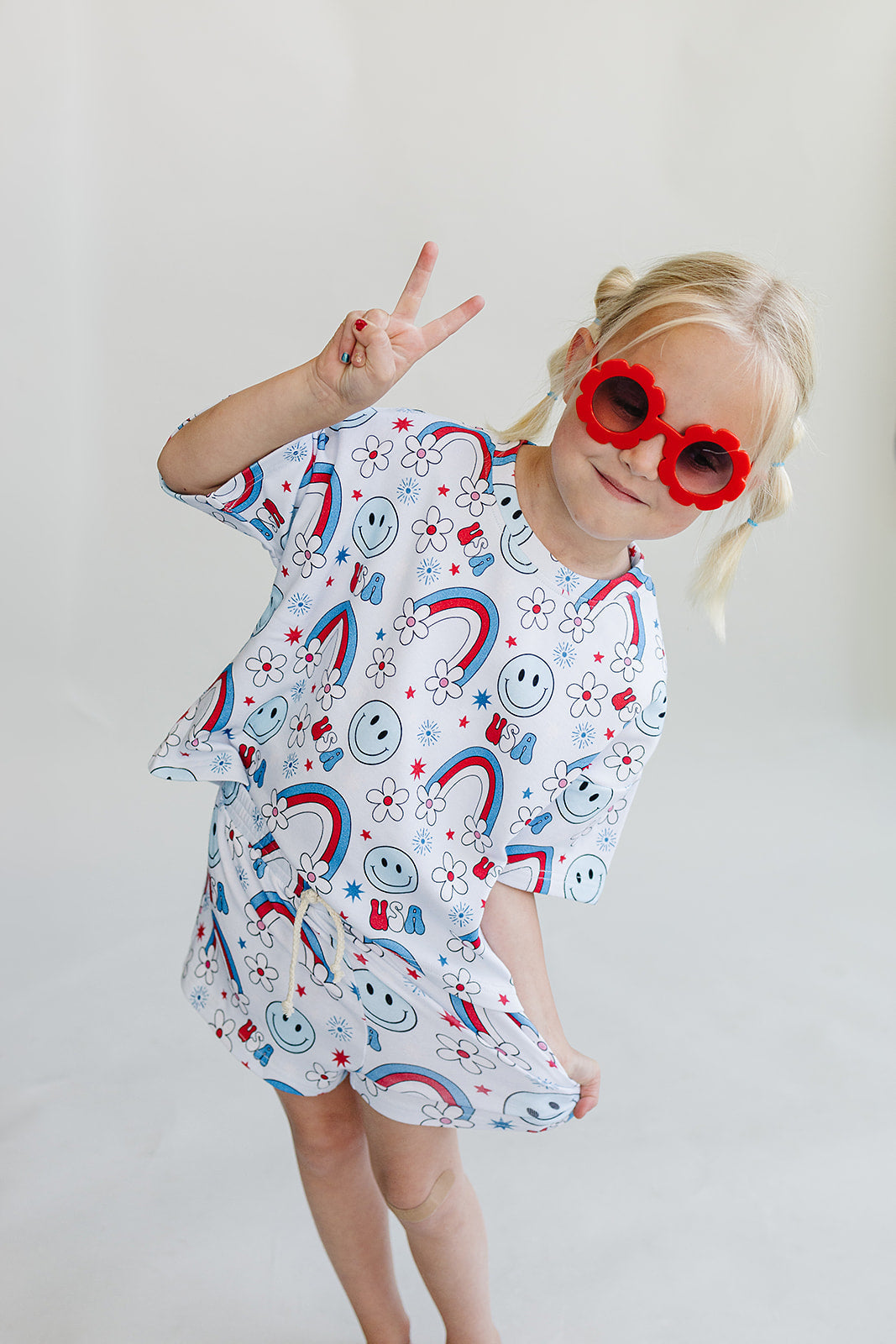 Girls Little Miss USA Short Set