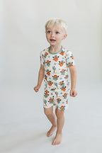 Boys Smiley Cowboy Bamboo Two Piece Shorts Set