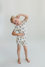 Bamboo Two Piece Shorts Set | Cactus Flowers