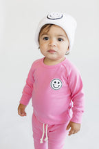 Smiley Bubble Gum Girls Lounge Set