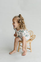 Baby Girl Cactus Flowers Bamboo Shorty Romper