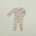 Baby Girl Fall Flowers Bamboo Zip Pajamas