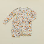 Girls Fall Flowers Bamboo Two Piece Lounge Set