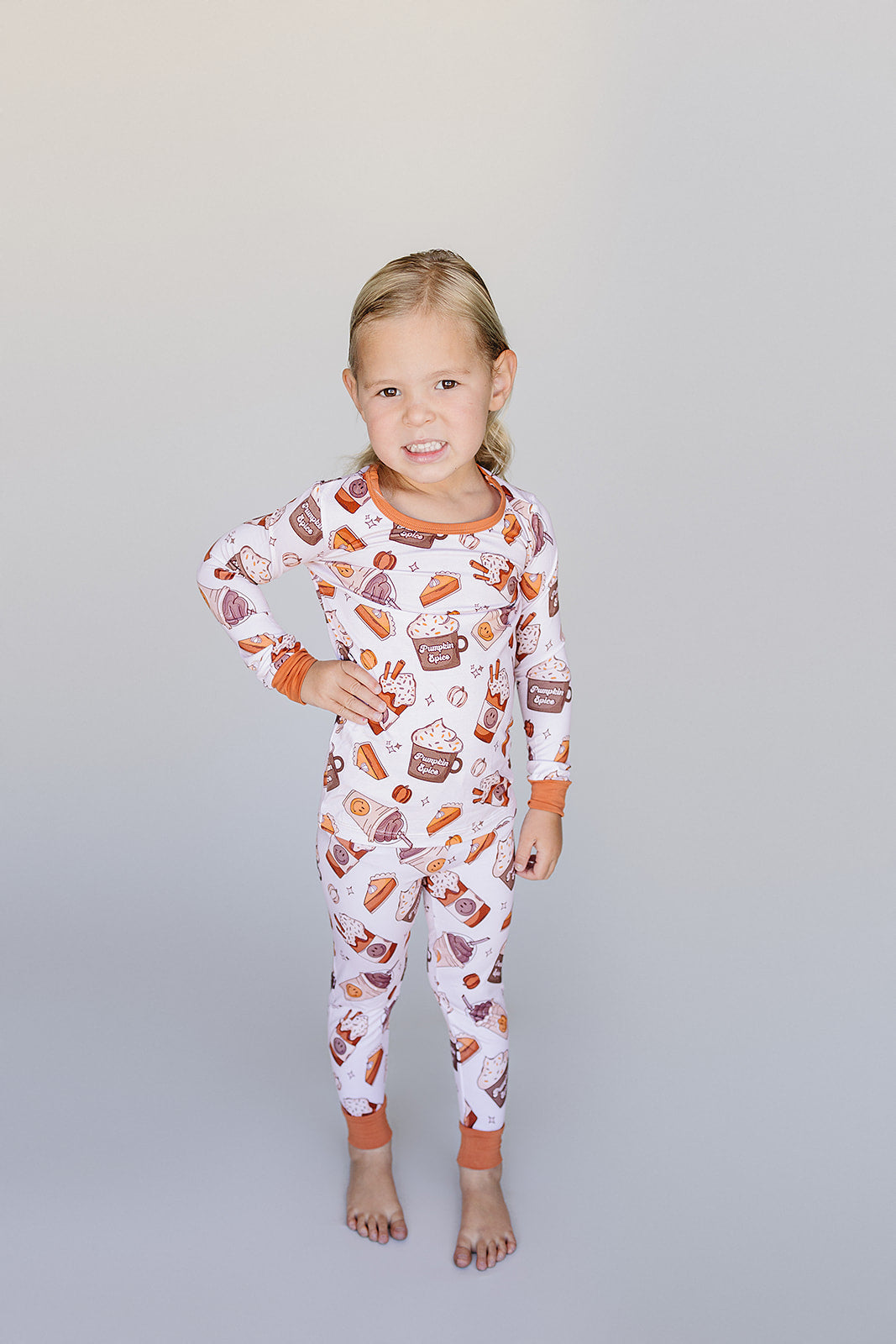 Pumpkin Spice Bamboo Two Piece Pajama Set