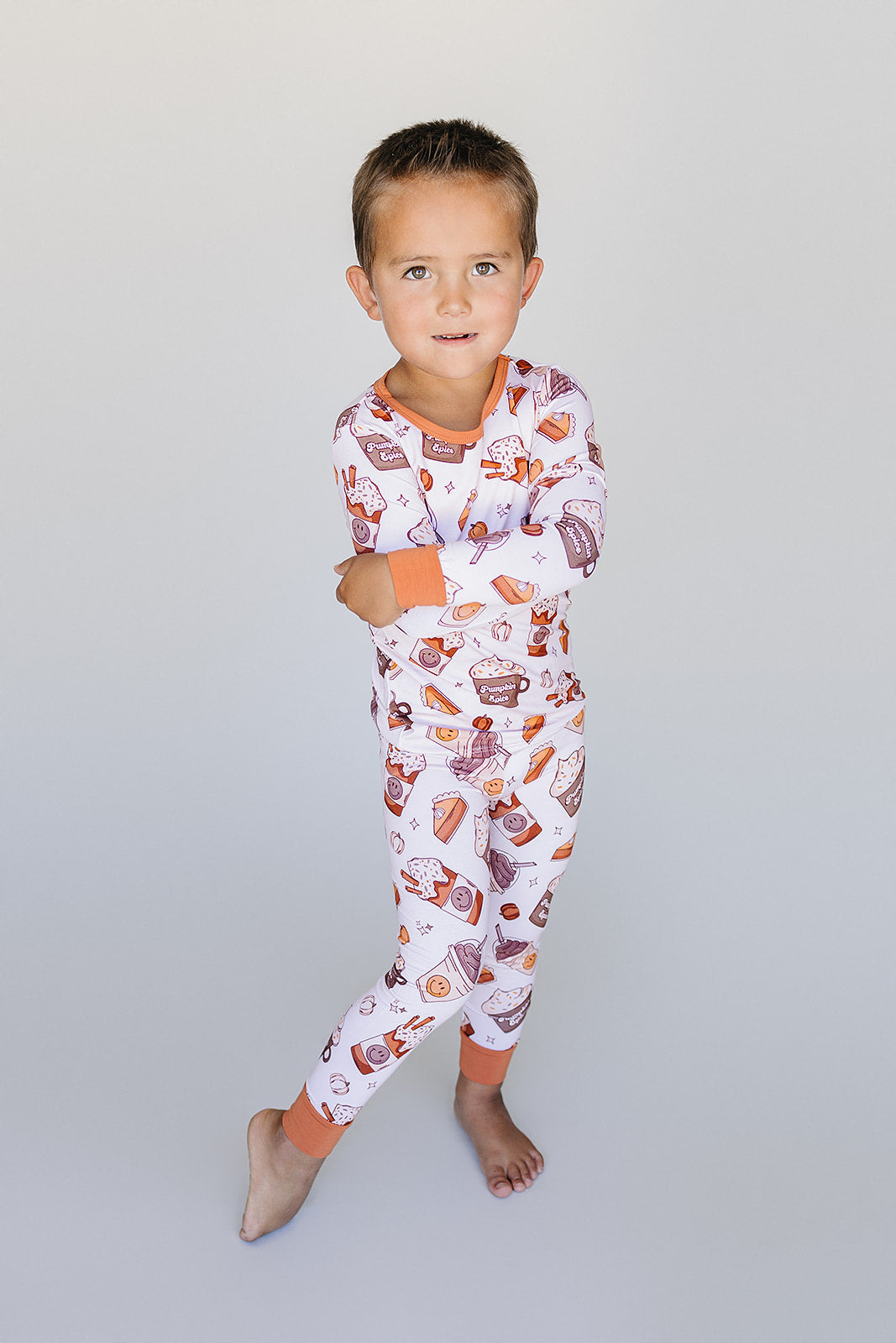 Pumpkin Spice Bamboo Two Piece Pajama Set