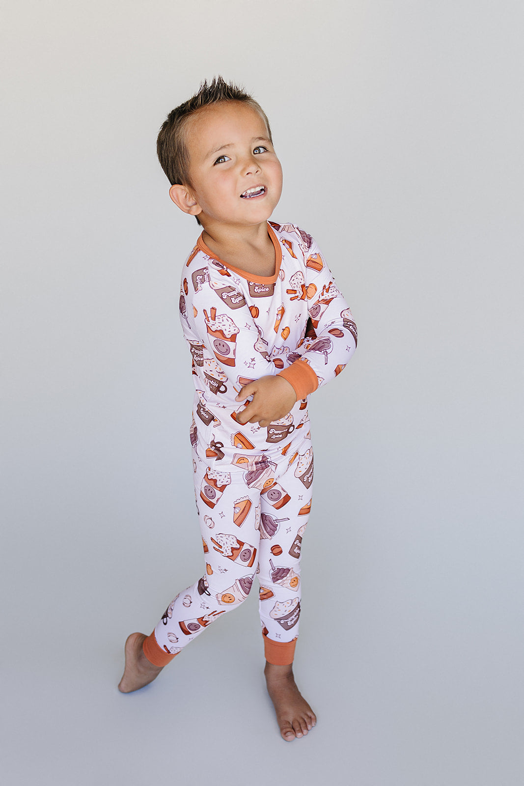 Pumpkin Spice Bamboo Two Piece Pajama Set