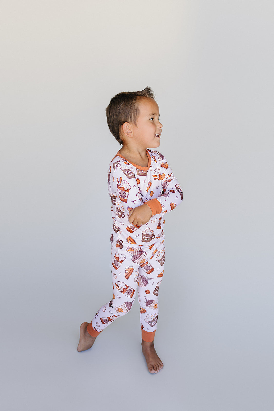 Pumpkin Spice Bamboo Two Piece Pajama Set