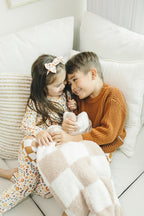 Girls Fall Flowers Bamboo Two Piece Lounge Set