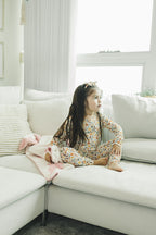 Girls Fall Flowers Bamboo Two Piece Lounge Set