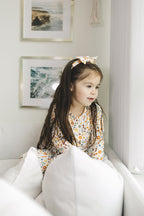 Girls Fall Flowers Bamboo Two Piece Lounge Set