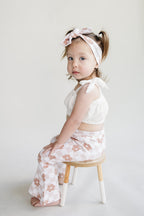 Girls Latte Daisy Flare Set