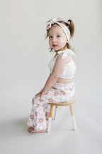 Girls Latte Daisy Flare Set