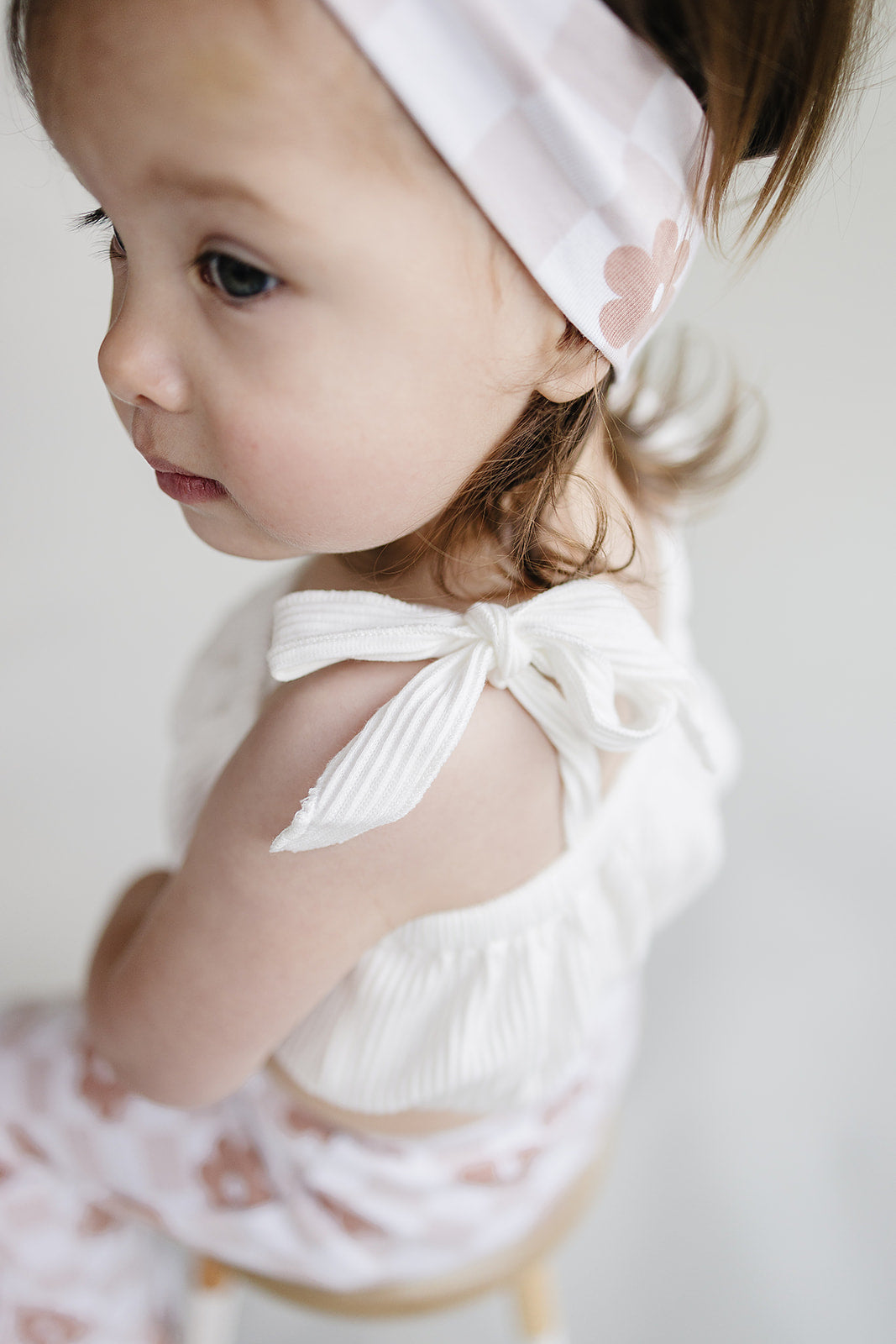 Girls Latte Daisy Flare Set