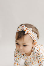 Baby Girl Fall Flowers Bamboo Headband