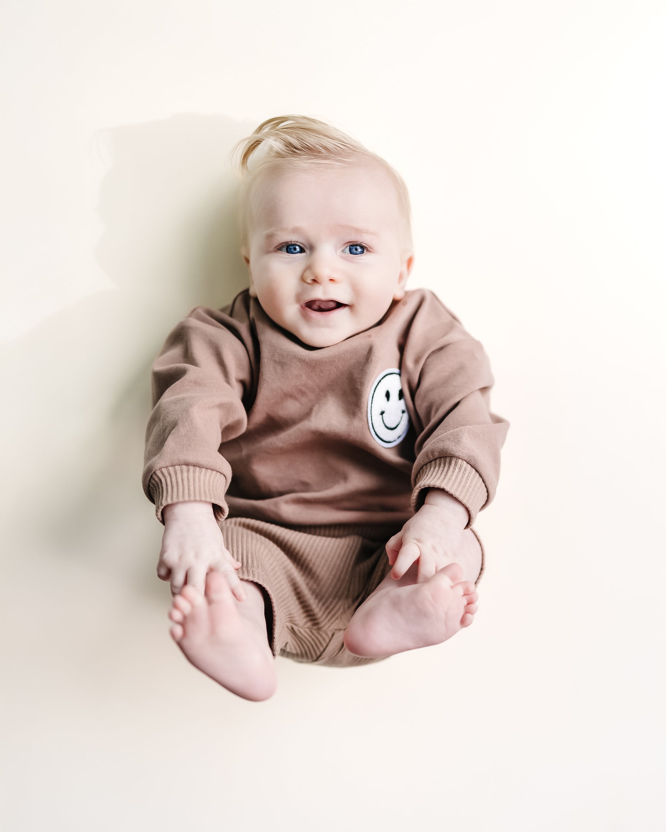 Mocha Biker Lounge Shorts Set