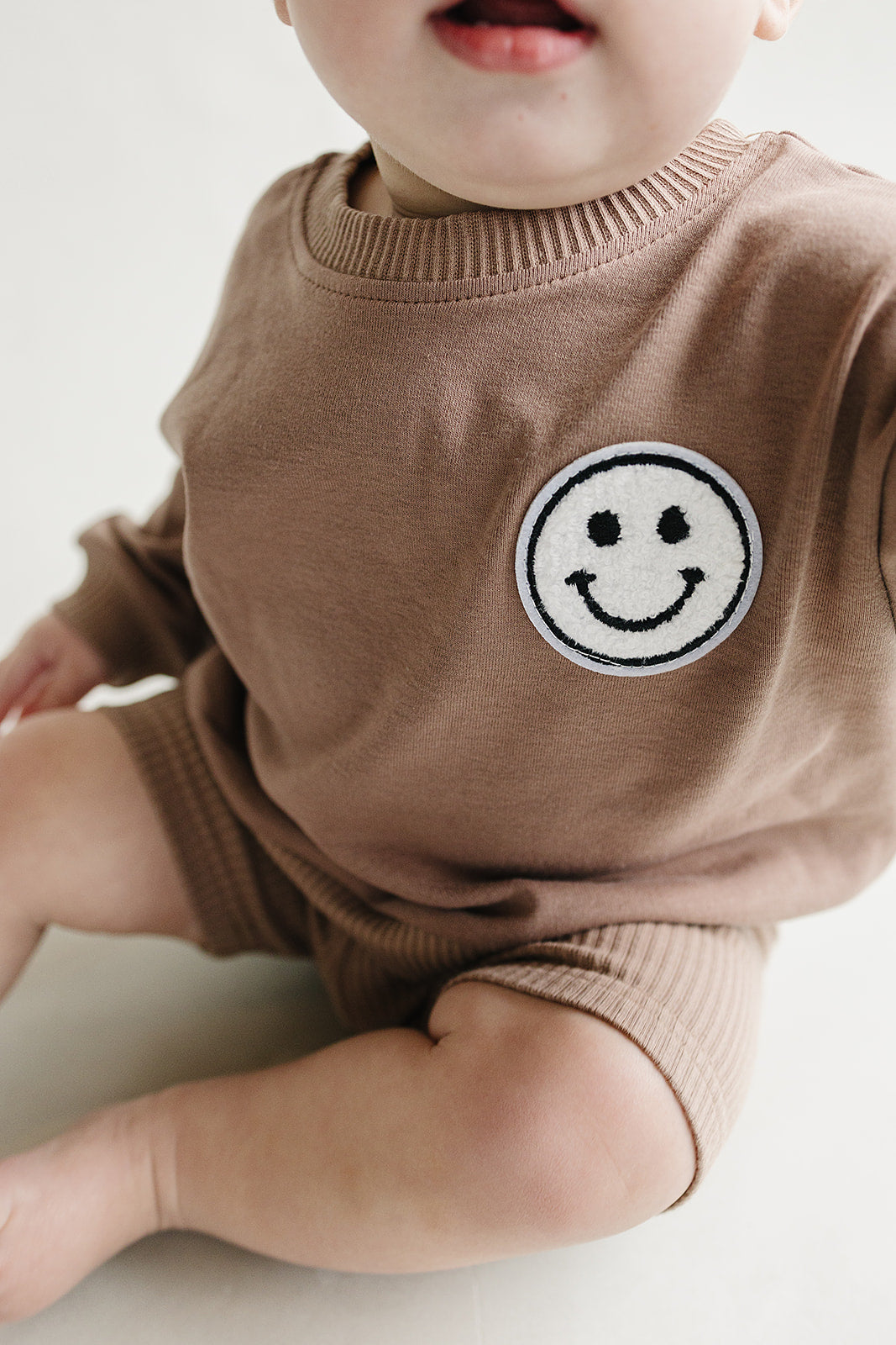 Mocha Biker Lounge Shorts Set