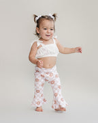 Girls Latte Daisy Flare Set