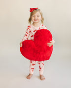 Girls Cherry Heart Bamboo Pajama Set