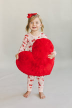 Girls Cherry Heart Bamboo Pajama Set