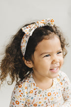 Baby Girl Fall Flowers Bamboo Headband