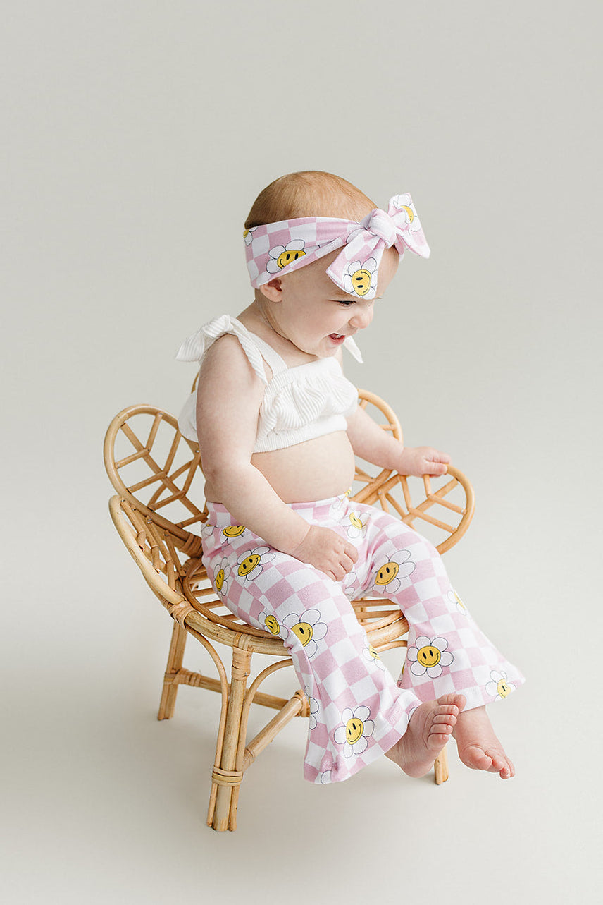 Girls Smiley Daisy Flare Set