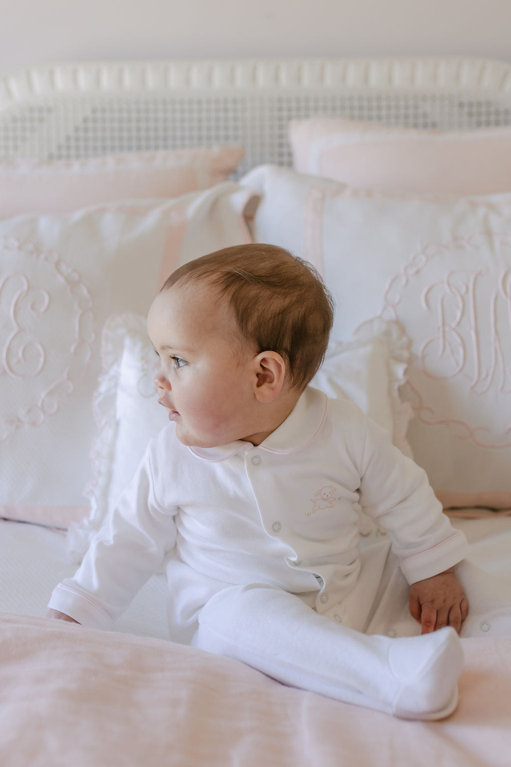 BABY PUPPY COTTON KNIT FOOTIE