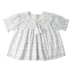 Organic Smocked Top & Shorts Set - Blue Vines
