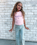 Wide Leg Gem Embellished Jeans