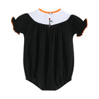 Black and Orange Boo Halloween Bubble Romper