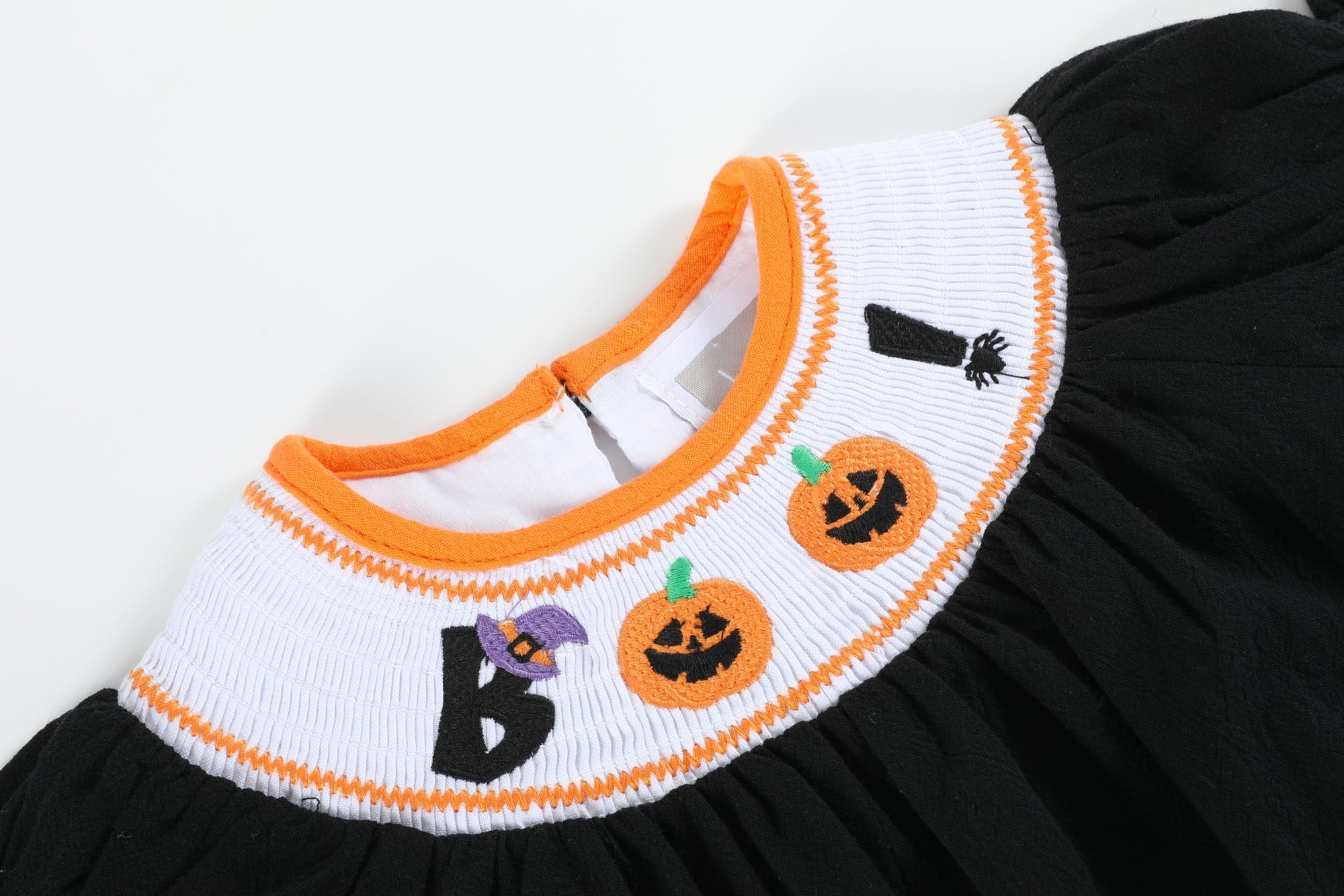 Black and Orange Boo Halloween Bubble Romper
