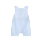 Blue Stripe Crawfish Smocked Baby Shortalls