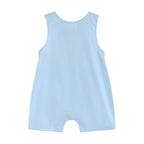 Light Blue Easter Smocked Shortalls