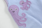 Blue Octopus Baby Bubble Romper