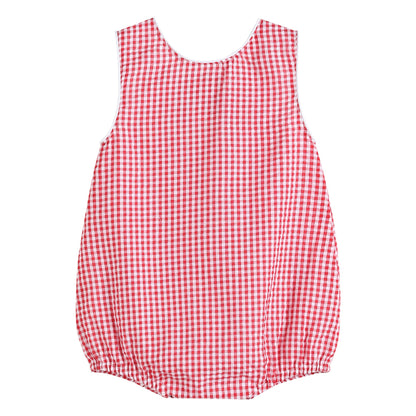 Baby Classic Red Seersucker Bubble Romper