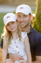 American Flag Bow Baseball Hat (Youth, Junior)
