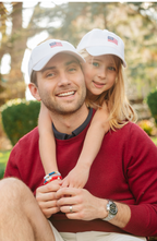 American Flag Bow Baseball Hat (Youth, Junior)