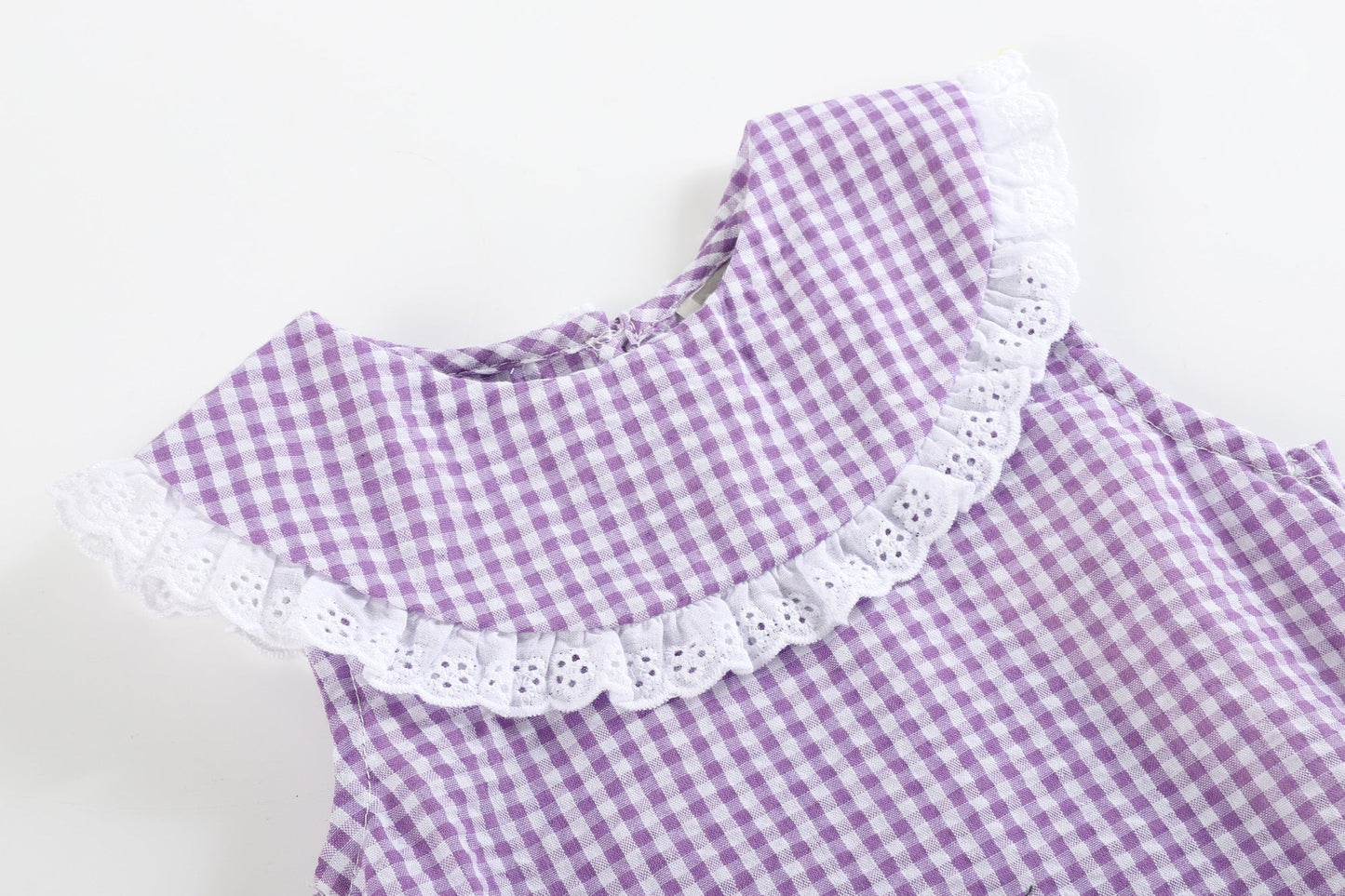 Baby Girl Collared Bubble Romper