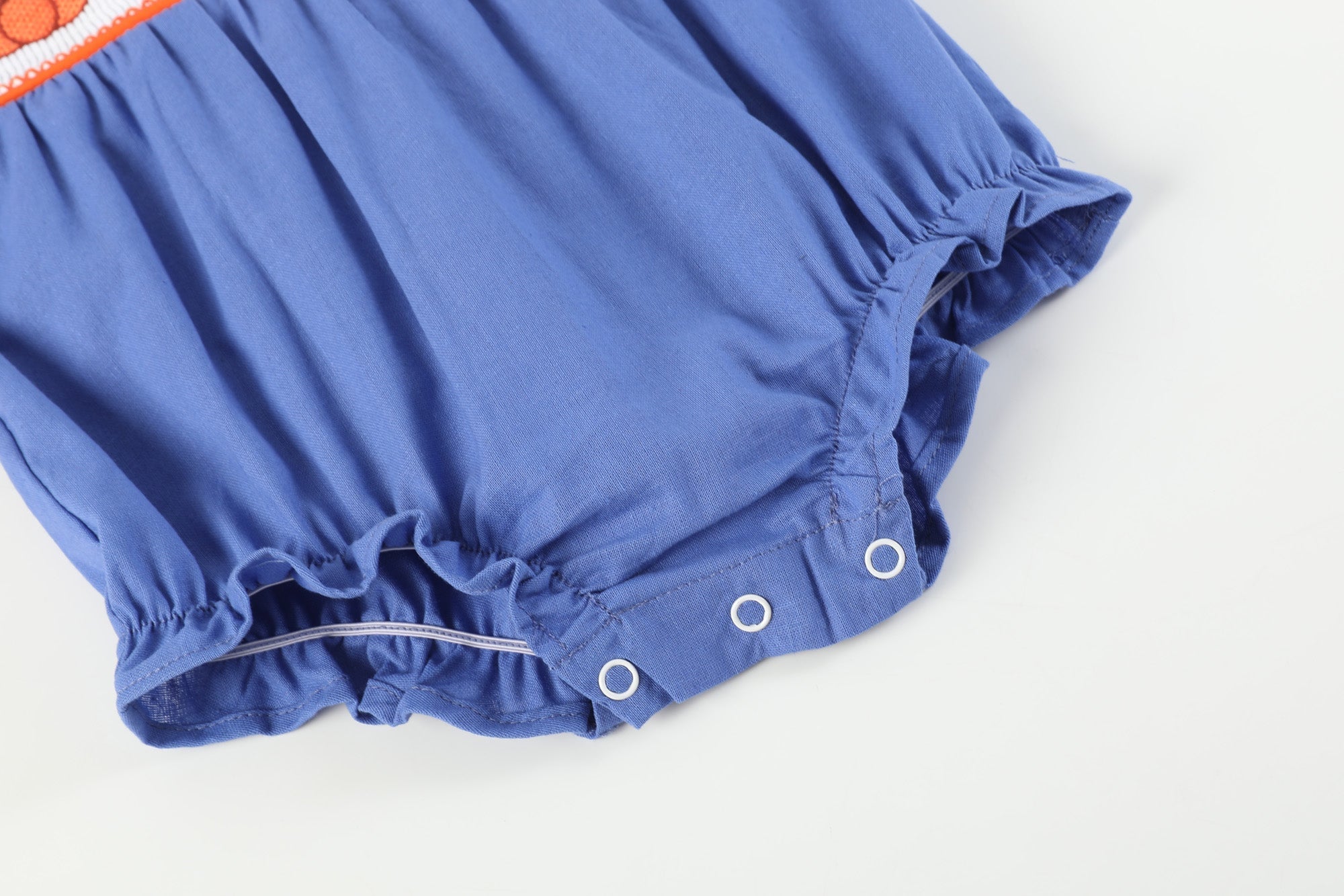 Blue Pumpkin Sunflower Smocked Collared Bubble Romper