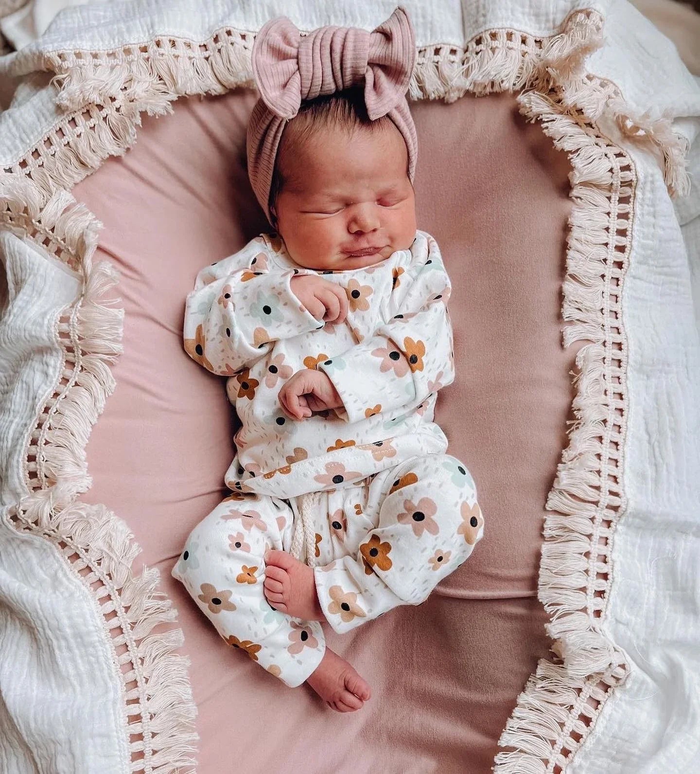 Girls Floral Lounge Set