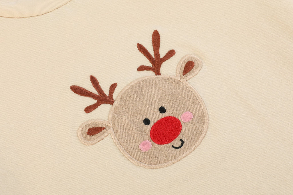 Boys Light Brown Reindeer Shirt and Brown Pants