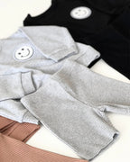 Girls Gray Lounge Biker Shorts Set