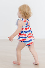 Baby Girl Ruffle Cross Back Romper