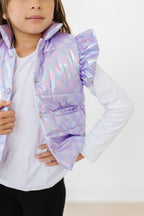 Lavender Haze Checker Puffer Vest