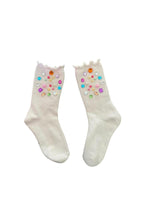 Multi-Colored Gem Ruffle High Socks